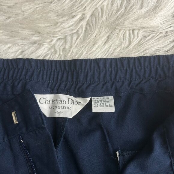 Christian Dior VTG Men’s Blue Banded Waist Polo  Pant Set Size M Grandpa Retro - Picture 10 of 13